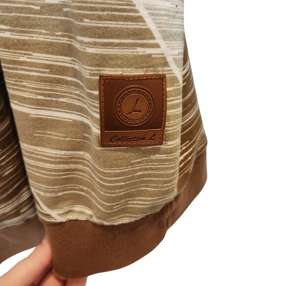 Collection L Long Sleeve Pullover Cowl Neck Sweatshirt Brown Athleisure Size 18 - Picture 6 of 6